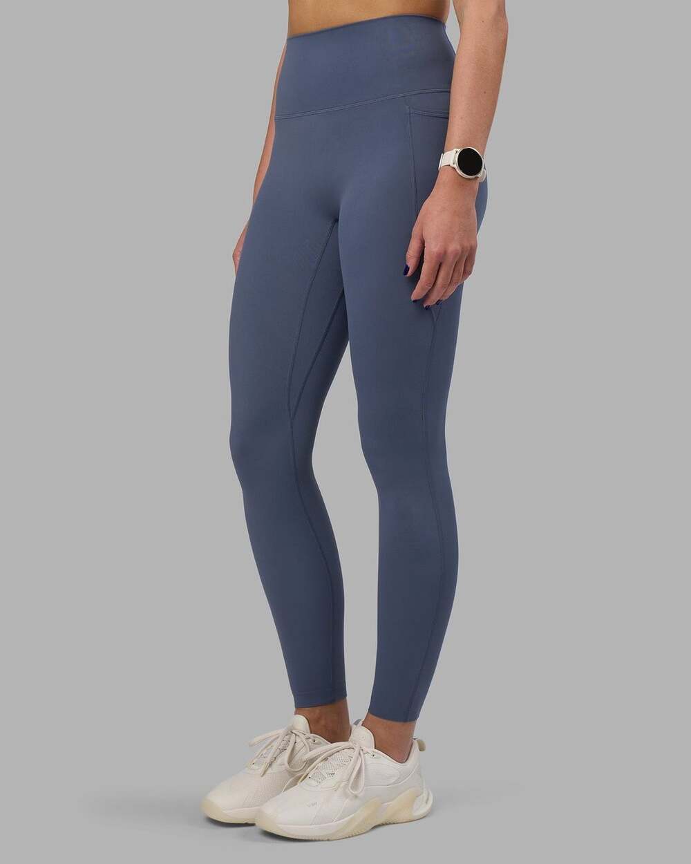 LSKD High Rise Full Length Legging Pockets Blue
